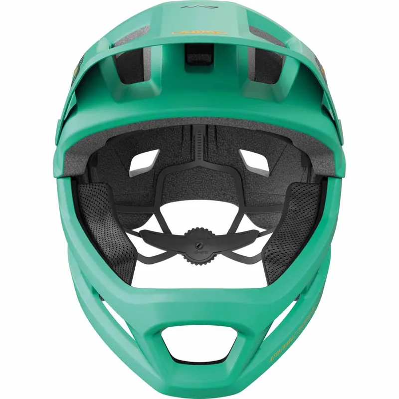 Abus Youdrop Full Face Convertible Youth Helmet in Sage Green-1